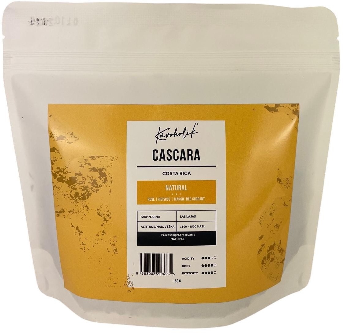 KÁVOHOLIK Kostarika CASCARA, Las Laja, čaj z dužiny kávovníkových čerešní, 150 g