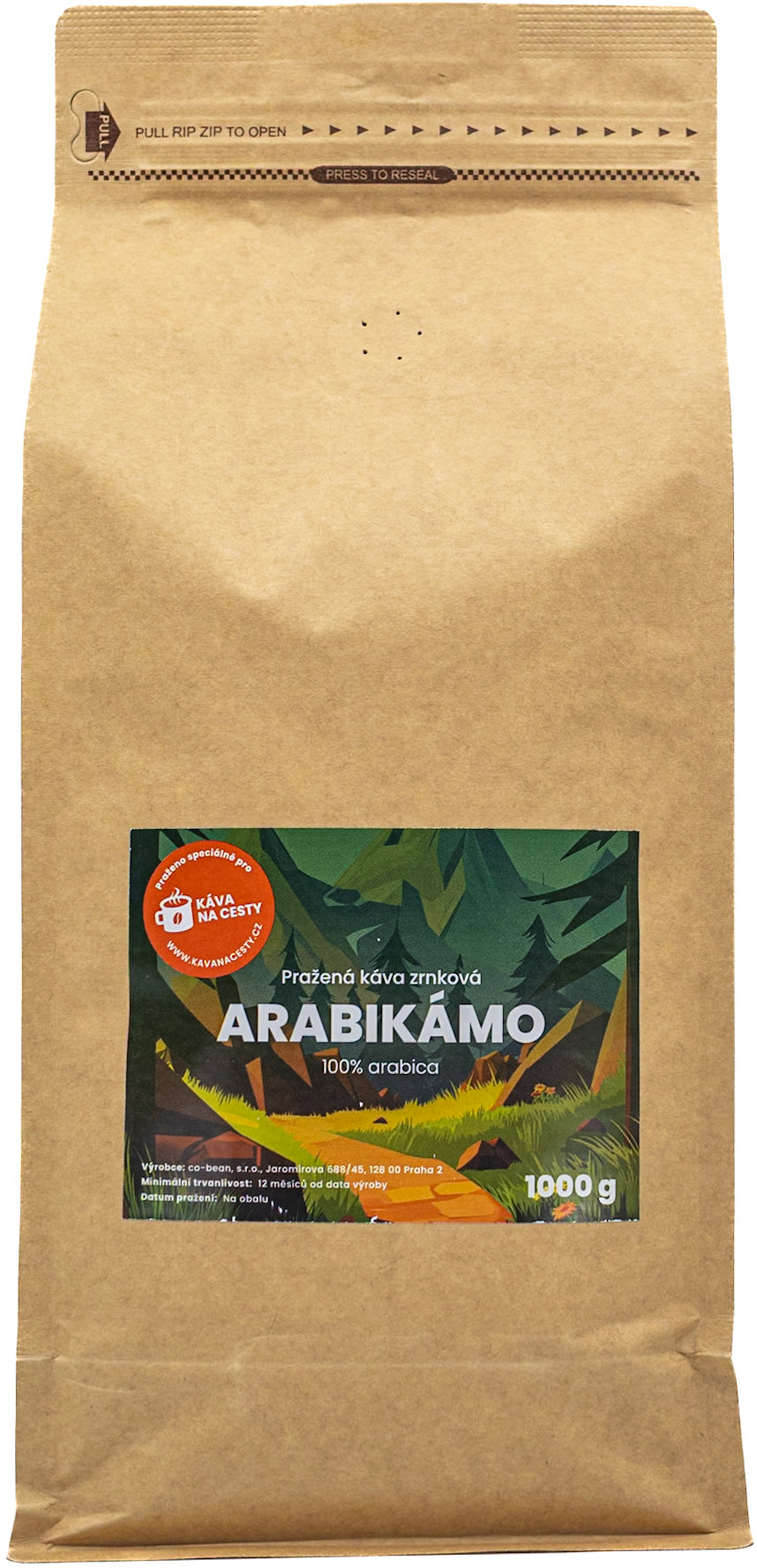 Káva na cesty Arabikámo 1000 g