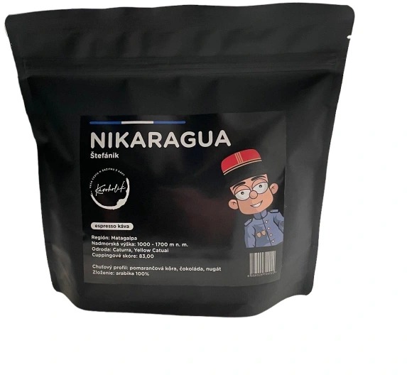 KÁVOHOLIK Štefánik – Nikaragua, 100 % arabika, 250 g, zrno