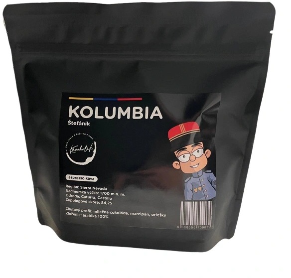 KÁVOHOLIK, káva Štefánik – Kolumbia, 100 % arabika, 250 g, zrno