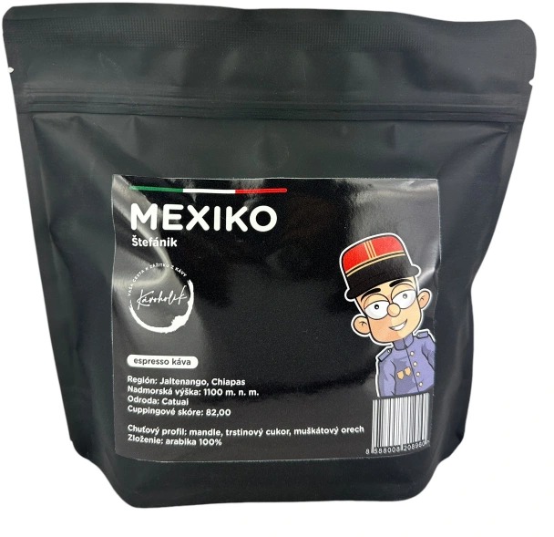 KÁVOHOLIK, káva Štefánik – Mexiko, 100 % arabika, 250 g, zrno