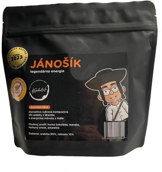 KÁVOHOLIK, espresso káva Jánošík, A/R, 90/10, 250 g, zrno