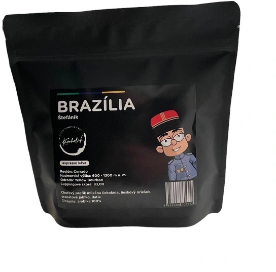 KÁVOHOLIK Štefánik, Brazília YB 100 % arabika, 250 g, zrno