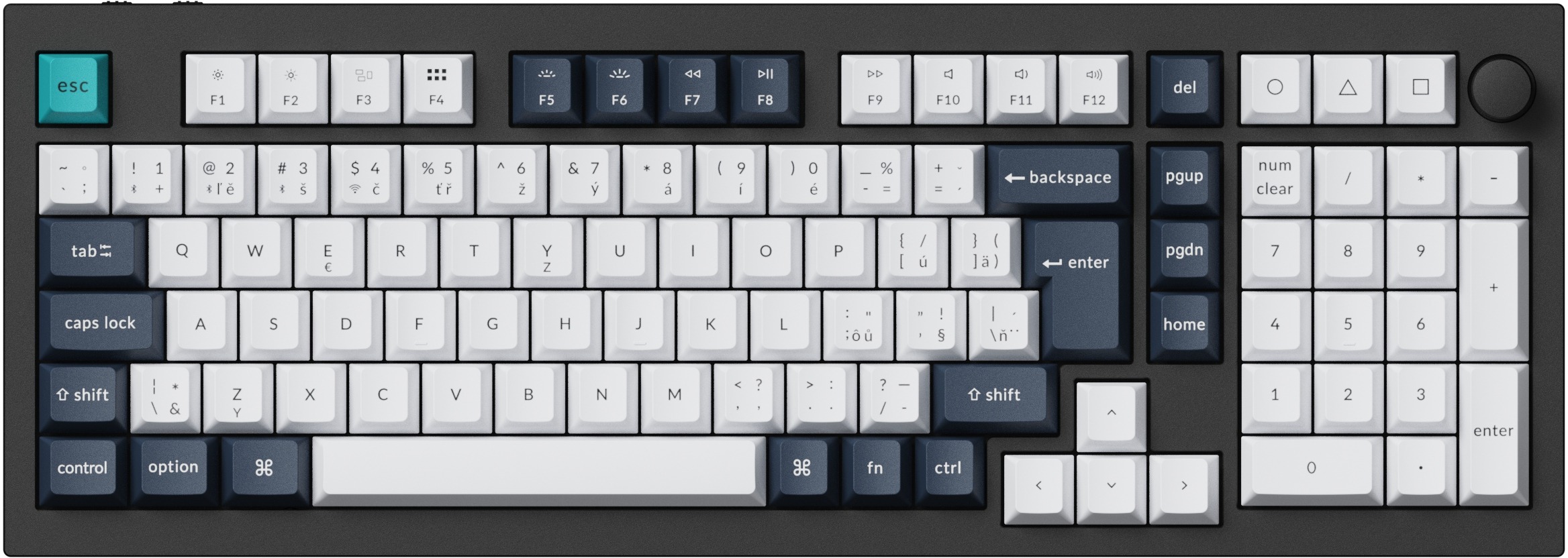 Keychron Q5 Max Swappable RGB Backlight Brown Switch Knob Version – Black, CZ/SK