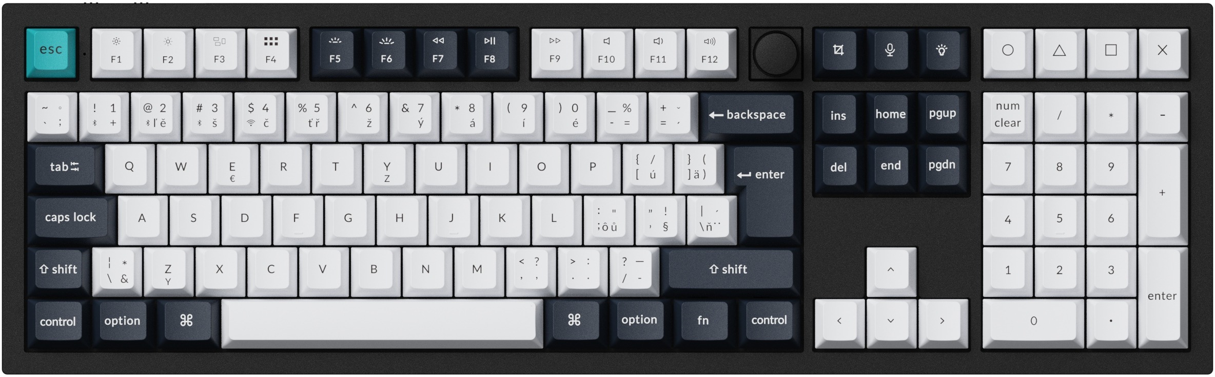 Keychron Q6 Max Swappable RGB Backlight Brown Switch Knob Version – Black, CZ/SK