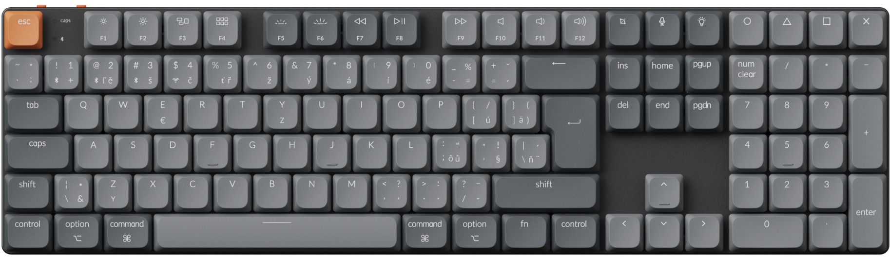 Keychron K5 Max QMK/VIA Wireless White Backlight Red Switch – CZ/SK