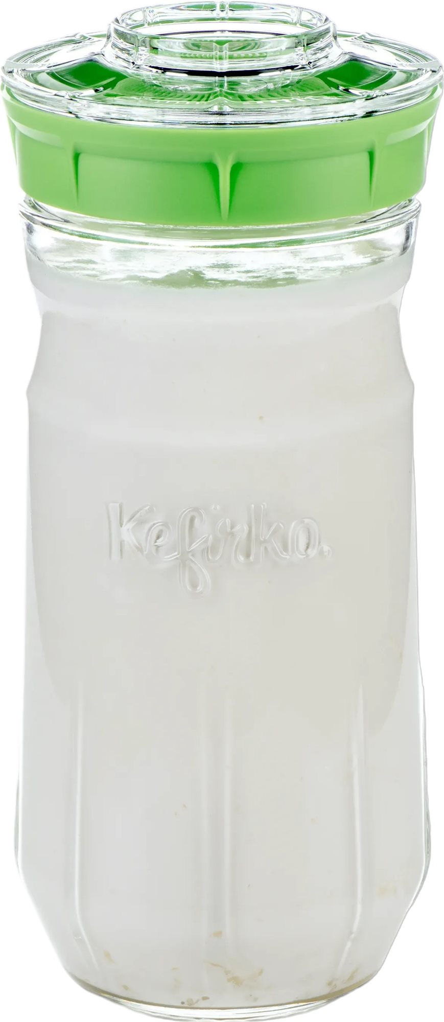 Kefirko Kefírový kombucha fermentor a pestovateľská nádoba na klíčky, objem 1400 ml, zelený