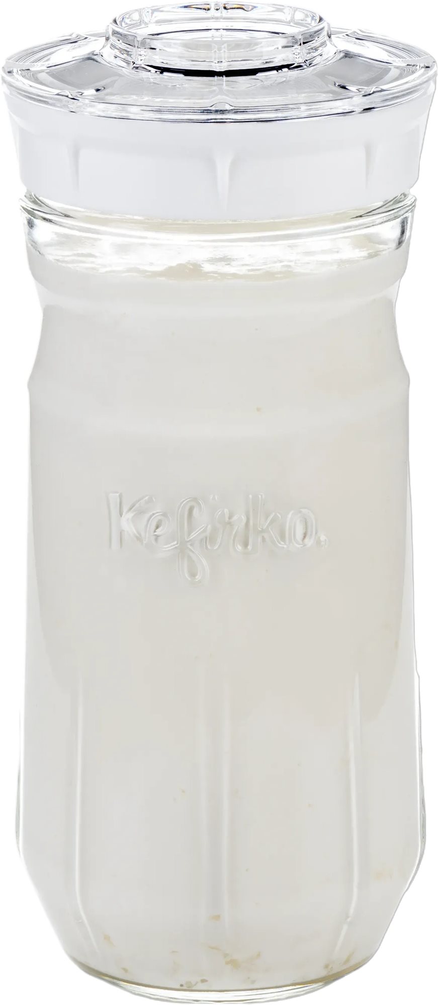 Kefirko Kefírový kombucha fermentor a pestovateľská nádoba na klíčky, objem 1400 ml, biely