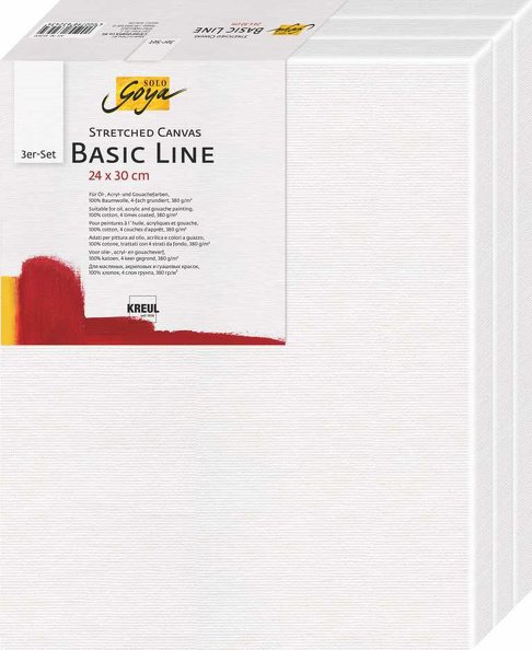 KREUL Basic Line 24 × 30 cm – sada 3 ks