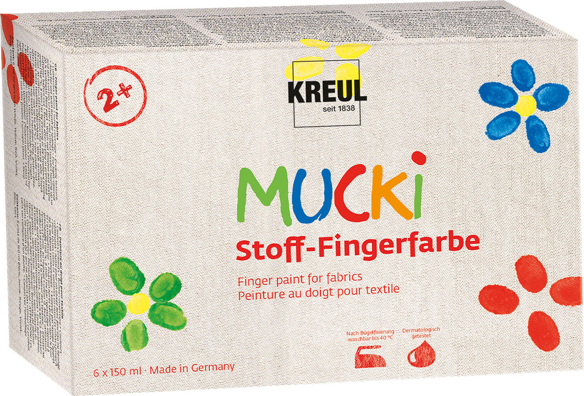 KREUL MUCKI na textil, 6 farieb, 6× 150 ml