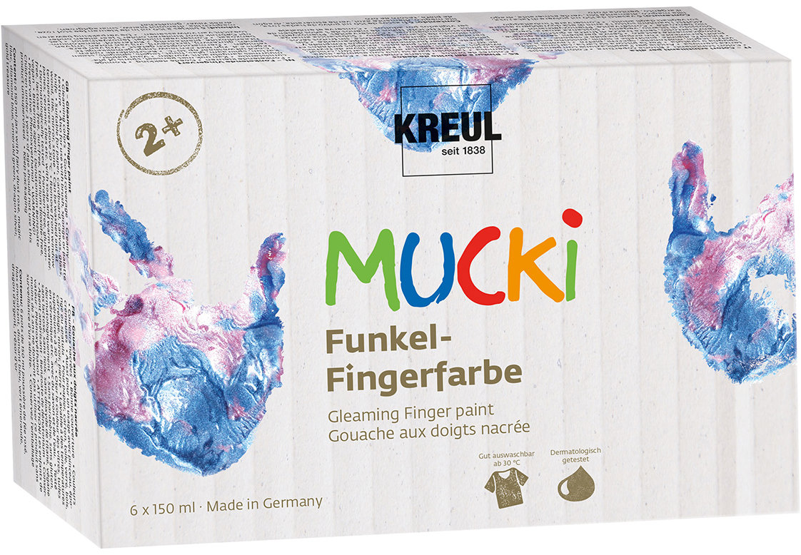 KREUL MUCKI trblietavé, 6 farieb, 6× 150 ml