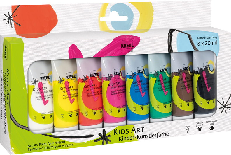 KREUL KIDS ART pre deti, 30 ml × 8 farieb