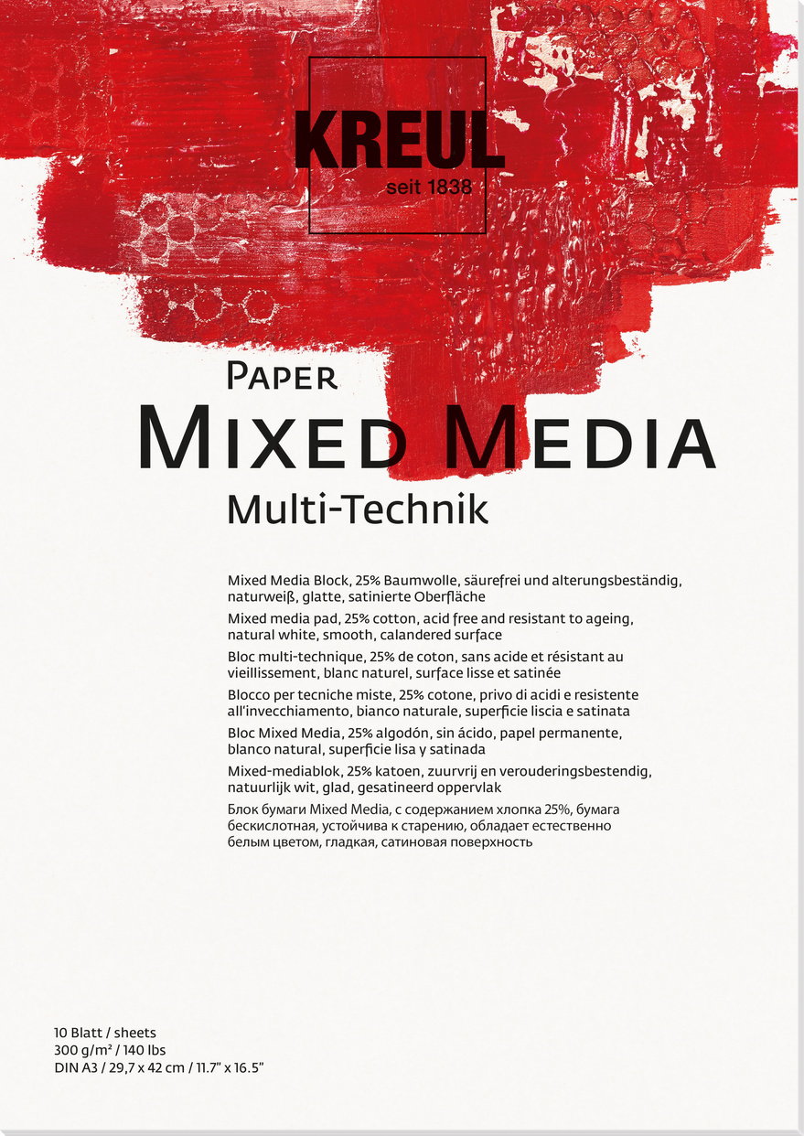 KREUL mixed media, A3, 300 g, 10 listov