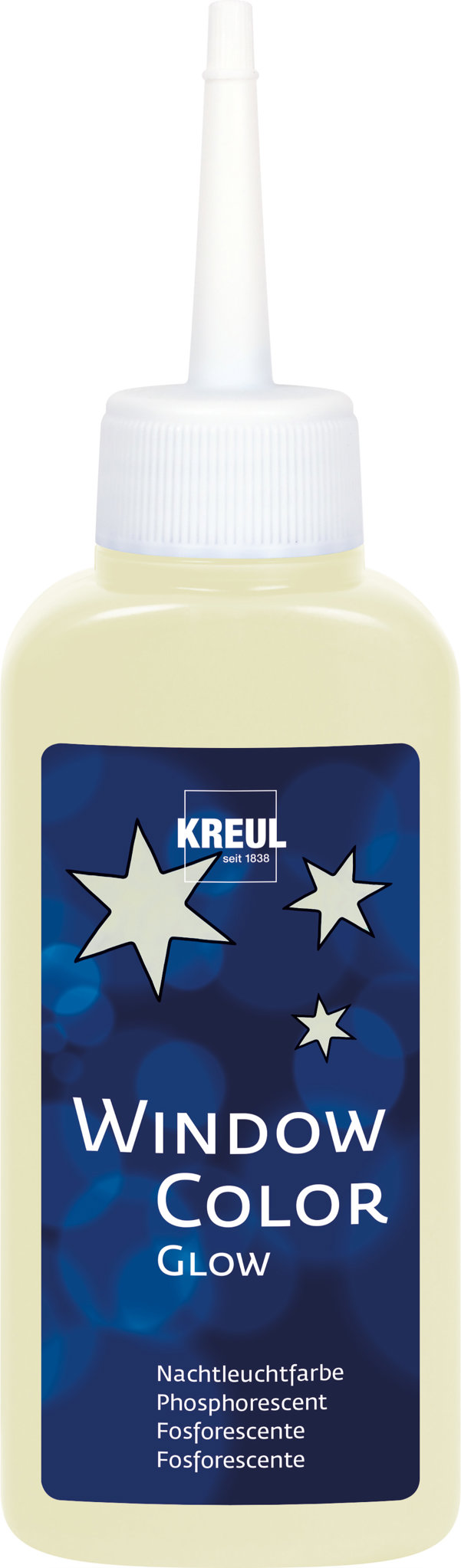 KREUL Window Color, Glow-in-the-dark Yellow, 80 ml
