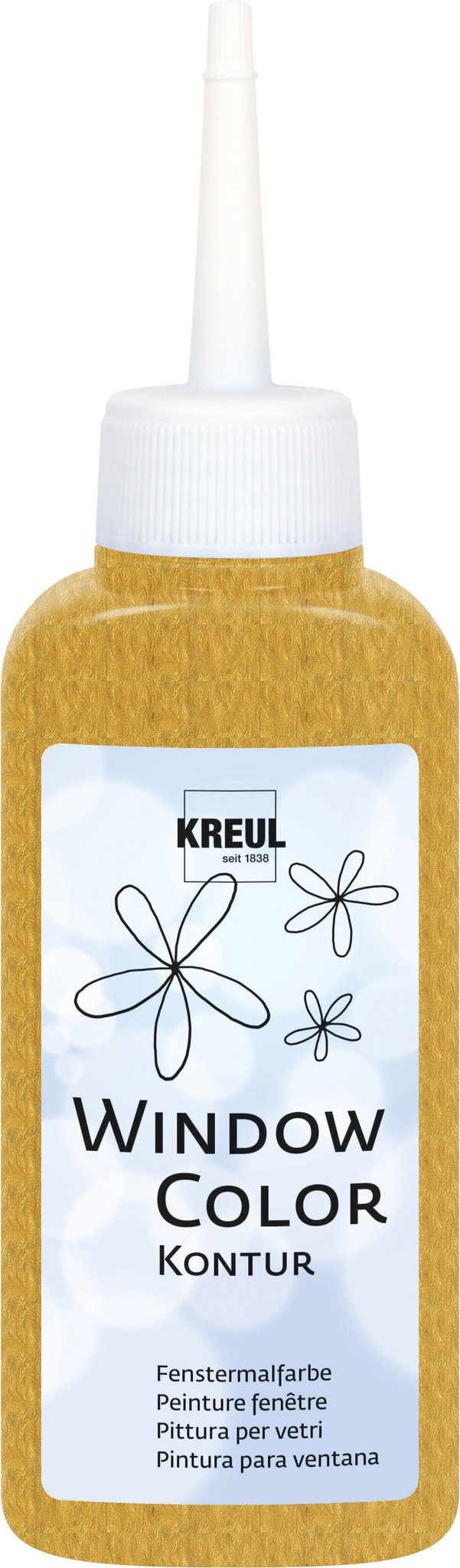 KREUL Window Color, kontúrovacia farba, Gold, 80 ml