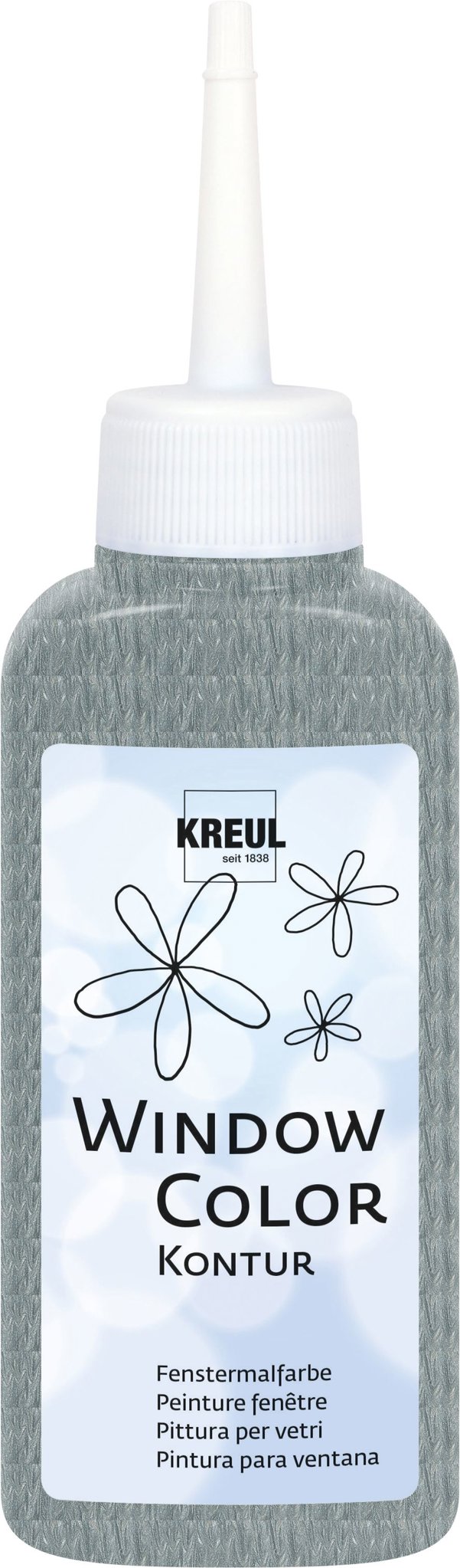 KREUL Window Color, kontúrovacia farba, Silver, 80 ml