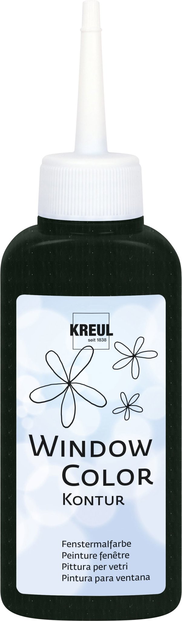 KREUL Window Color, kontúrovacia farba, Black, 80 ml