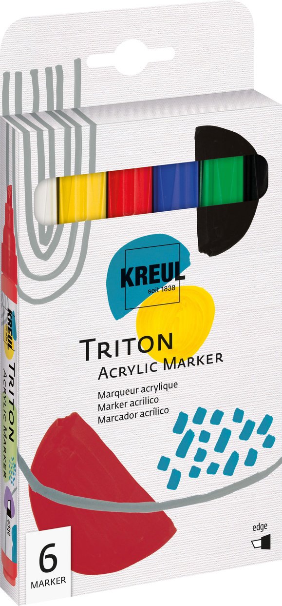 KREUL TRITON edge, 1 – 4 mm, 6 farieb