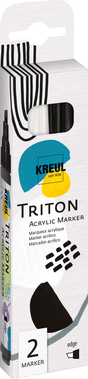 KREUL TRITON edge, 1 – 4 mm, biely a čierny