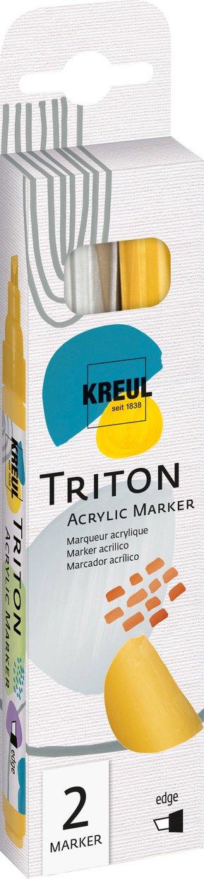 KREUL TRITON edge, 1 – 4 mm, zlatý a strieborný