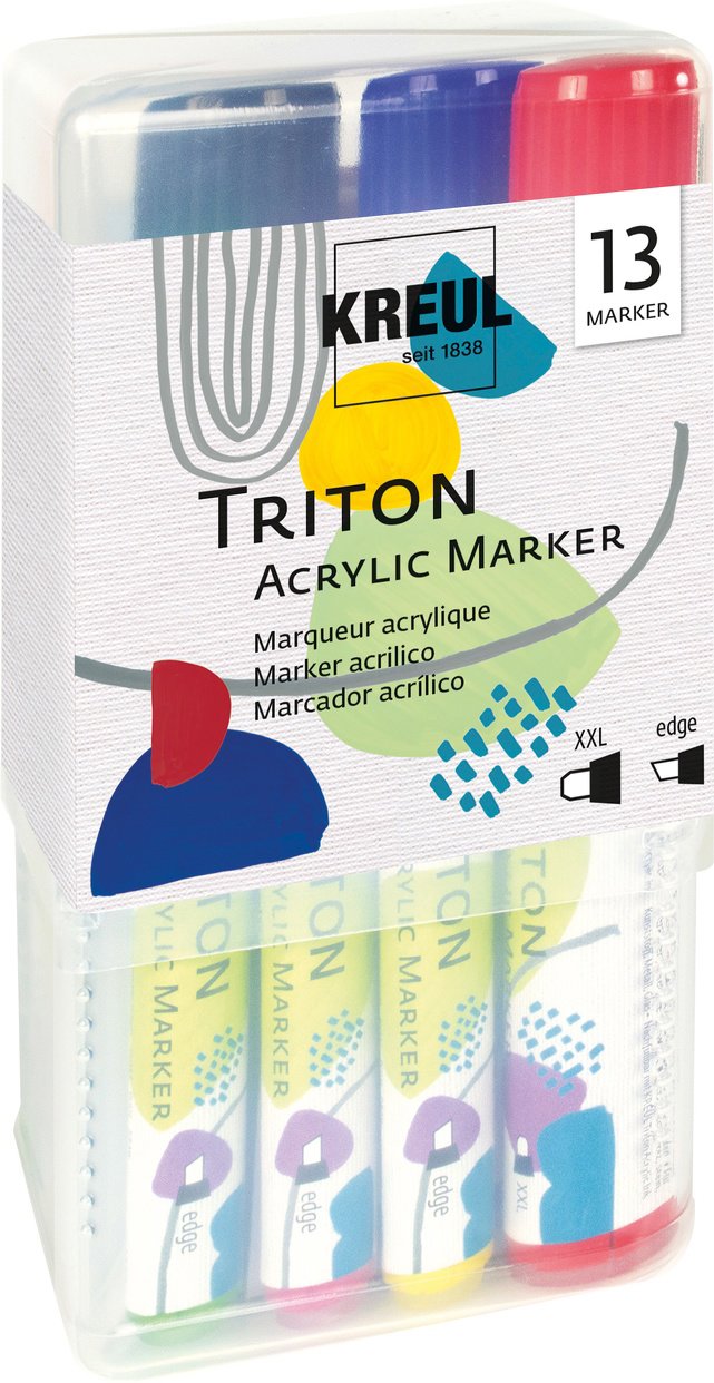KREUL TRITON edge, 1 – 4 mm a 15 mm, 13 farieb