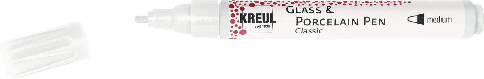 KREUL na sklo a porcelán CLASSIC, 2 – 4 mm, biely