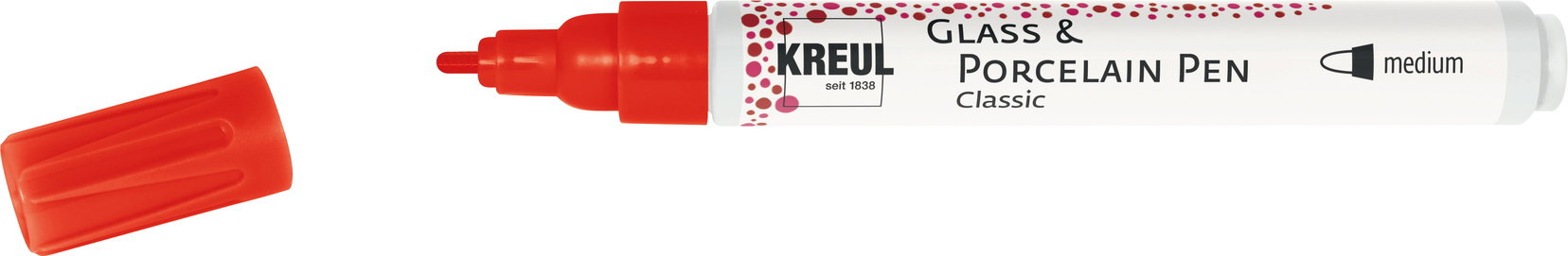 KREUL na sklo a porcelán CLASSIC, 2 – 4 mm, červený