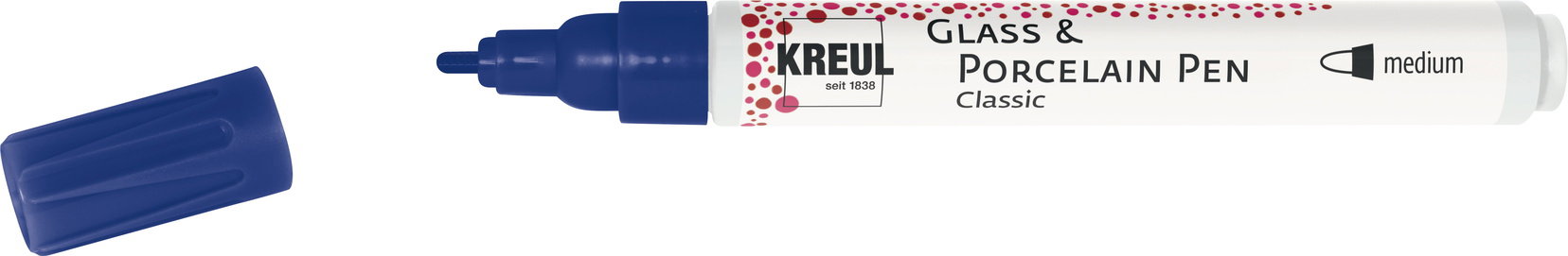 KREUL na sklo a porcelán CLASSIC, 2 – 4 mm, kráľovský modrý