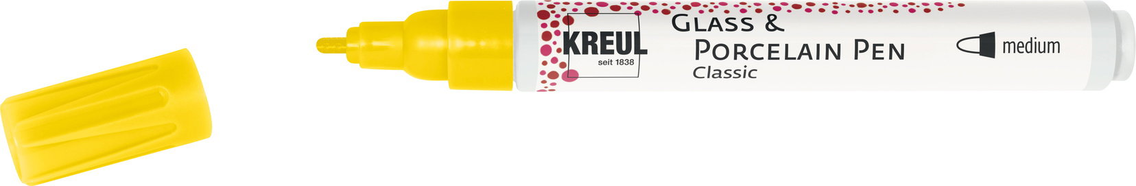 KREUL na sklo a porcelán CLASSIC, 2 – 4 mm, žltý
