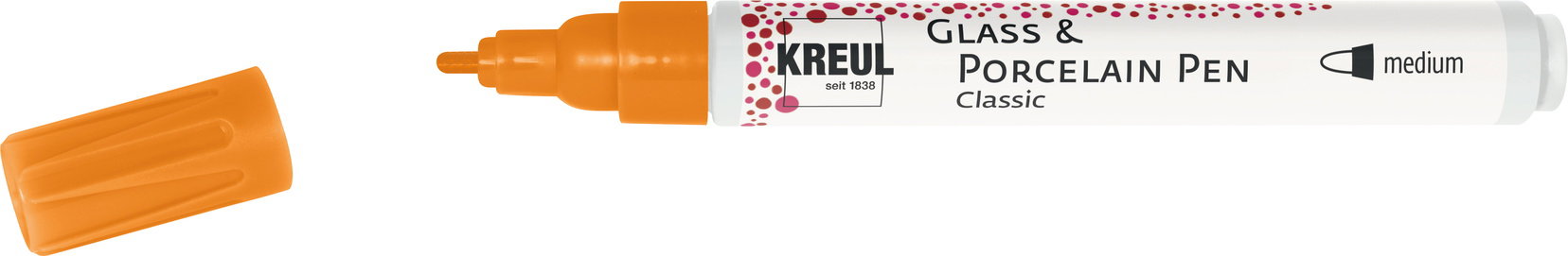 KREUL na sklo a porcelán CLASSIC, 2 – 4 mm, oranžový