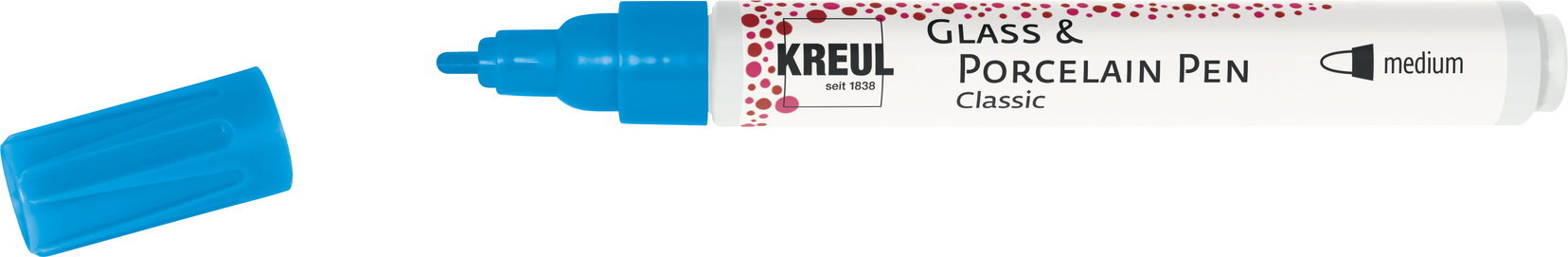 KREUL na sklo a porcelán CLASSIC, 2 – 4 mm, svetlomodrý
