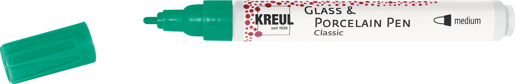KREUL na sklo a porcelán CLASSIC, 2 – 4 mm, francúzsky zelený