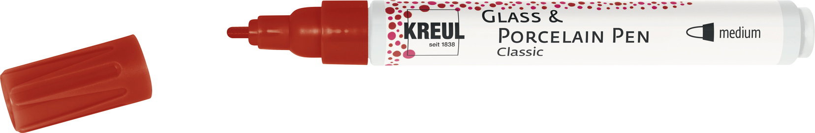 KREUL na sklo a porcelán CLASSIC, 2 – 4 mm, tmavočervený