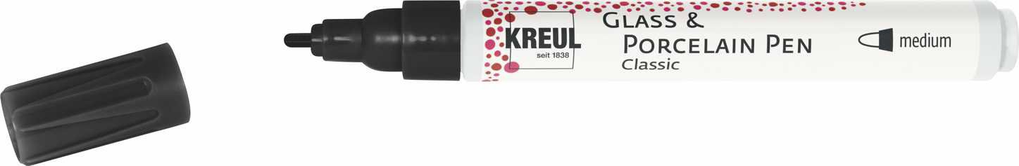 KREUL na sklo a porcelán CLASSIC, 2 - 4 mm, černý