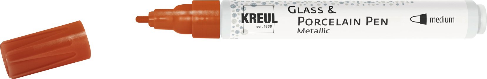 KREUL na sklo a porcelán METALLIC, 1 – 2 mm, medený