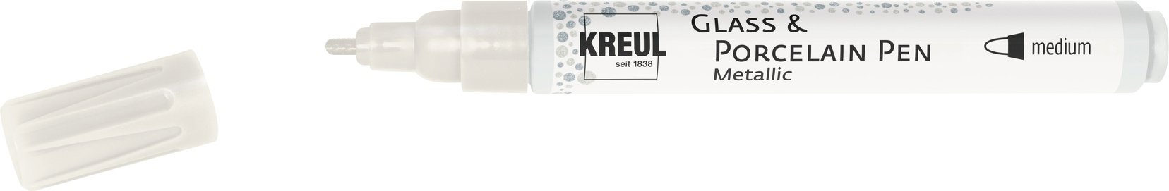 KREUL na sklo a porcelán METALLIC, 2 – 4 mm, perleťový