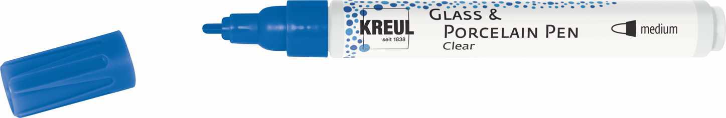 KREUL na sklo a porcelán CLEAR, 2 – 4 mm, transparentný modrý