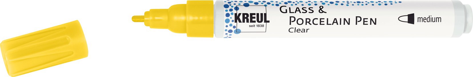 KREUL na sklo a porcelán CLEAR, 2 – 4 mm, transparentný žltý