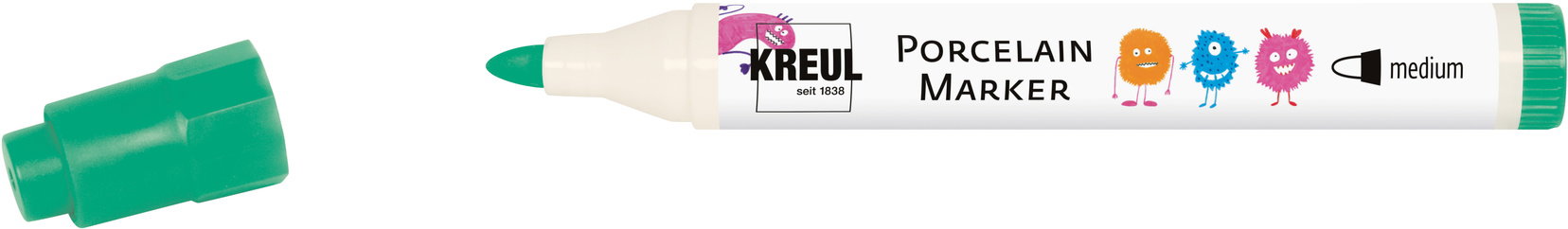 KREUL na sklo a porcelán, medium, tmavě zelený