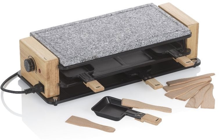 KELA Raclette/Stone Bedretto Granite black 8 osôb 49 × 20,5 × 12,5 cm