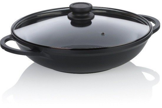 KELA Atura Panvica Wok čierna 4 l liaty hliník