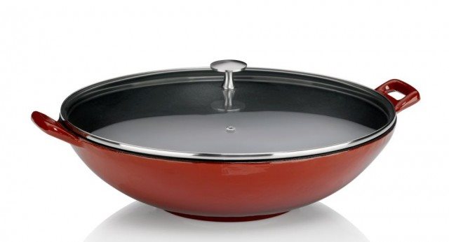 Kela Wok s poklopom liatinový CALIDO 36cm