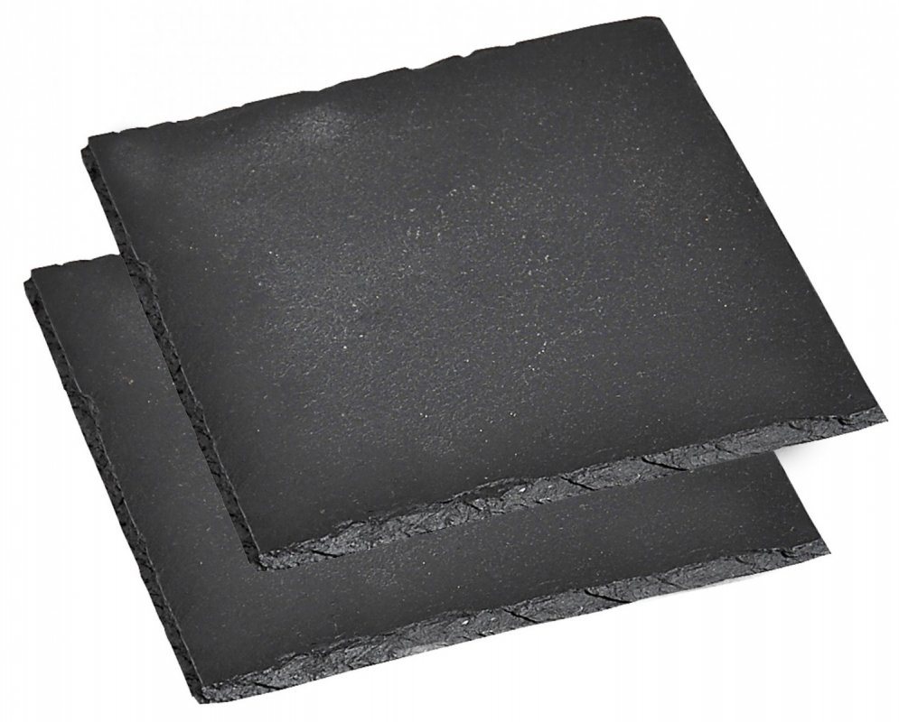 Kesper Súprava bridlicových dosiek na servírovanie jedla štvorec 13 × 13 cm