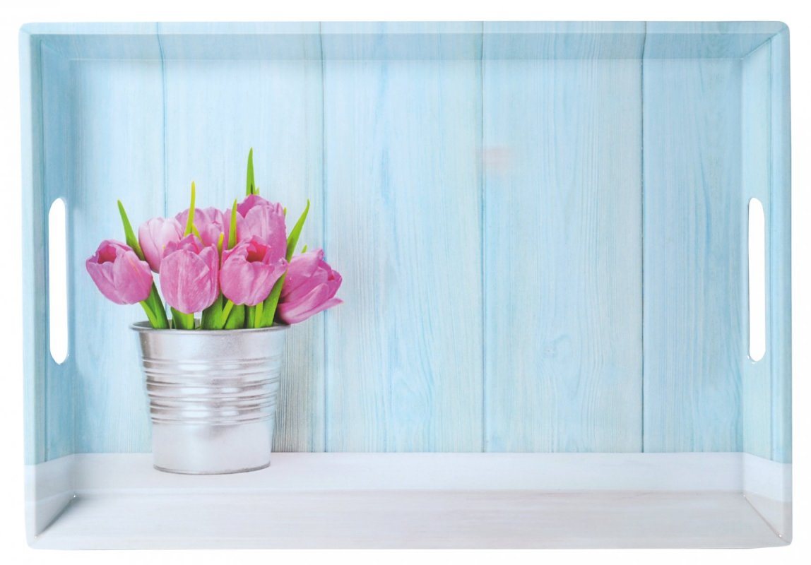 Kesper Servírovacia tácka motív tulipány 50 × 35 cm