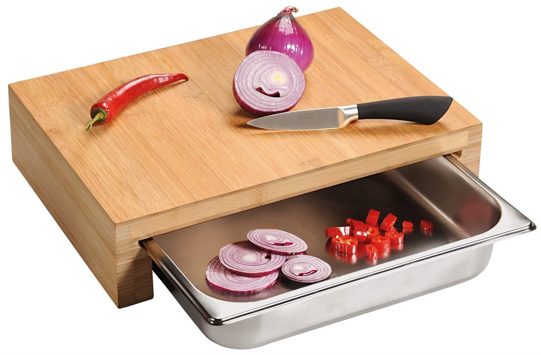 Kesper Doska s gastro nádobou, bambus 37,5 × 27,5 × 9,5 cm