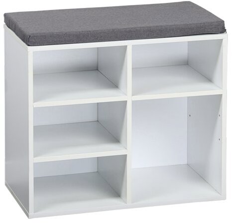 Kesper Botník s podsedákom malý 51,5 × 29,5 × 48 cm, biely/sivý