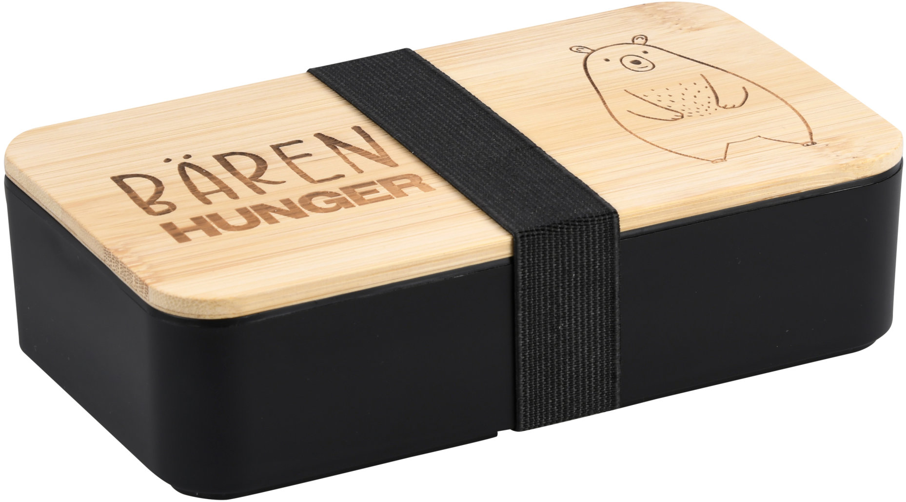 Kesper Obědový box černý, bambus, plast 18,5 × 10,5 × 5cm
