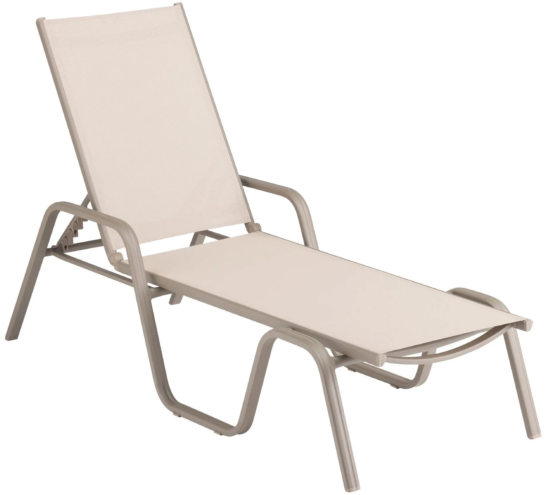KETTLER Hliníkové ležadlo BASIC PLUS, taupe/béžová