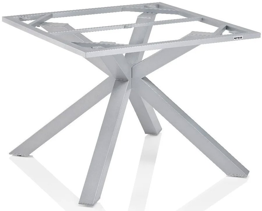 KETTLER Stolová kostra X-LEG 95 × 95 cm, strieborná