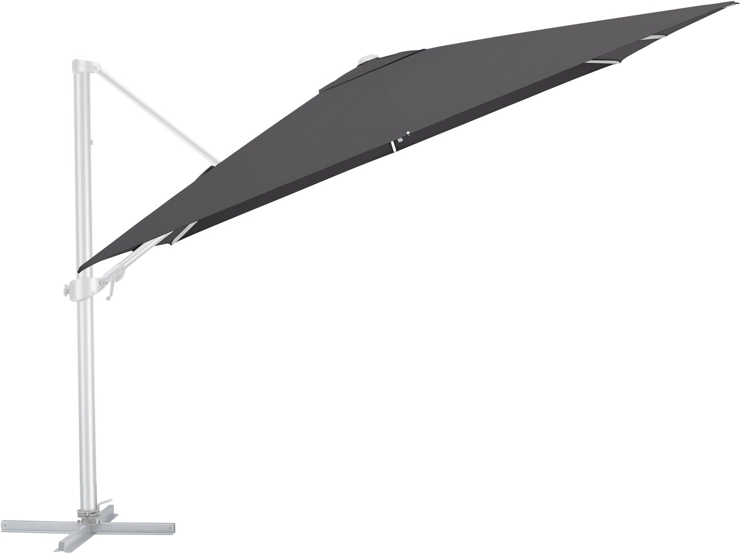KETTLER Slnečník Easy turn 300 × 300 cm, strieborný/antracit, vodoodolný